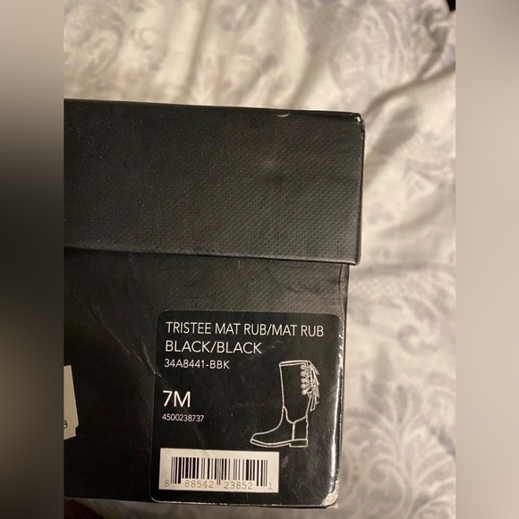EUC Coach Tristee Matte rubber rain boots black size 7m lightly worn with box - Picture 3 of 7